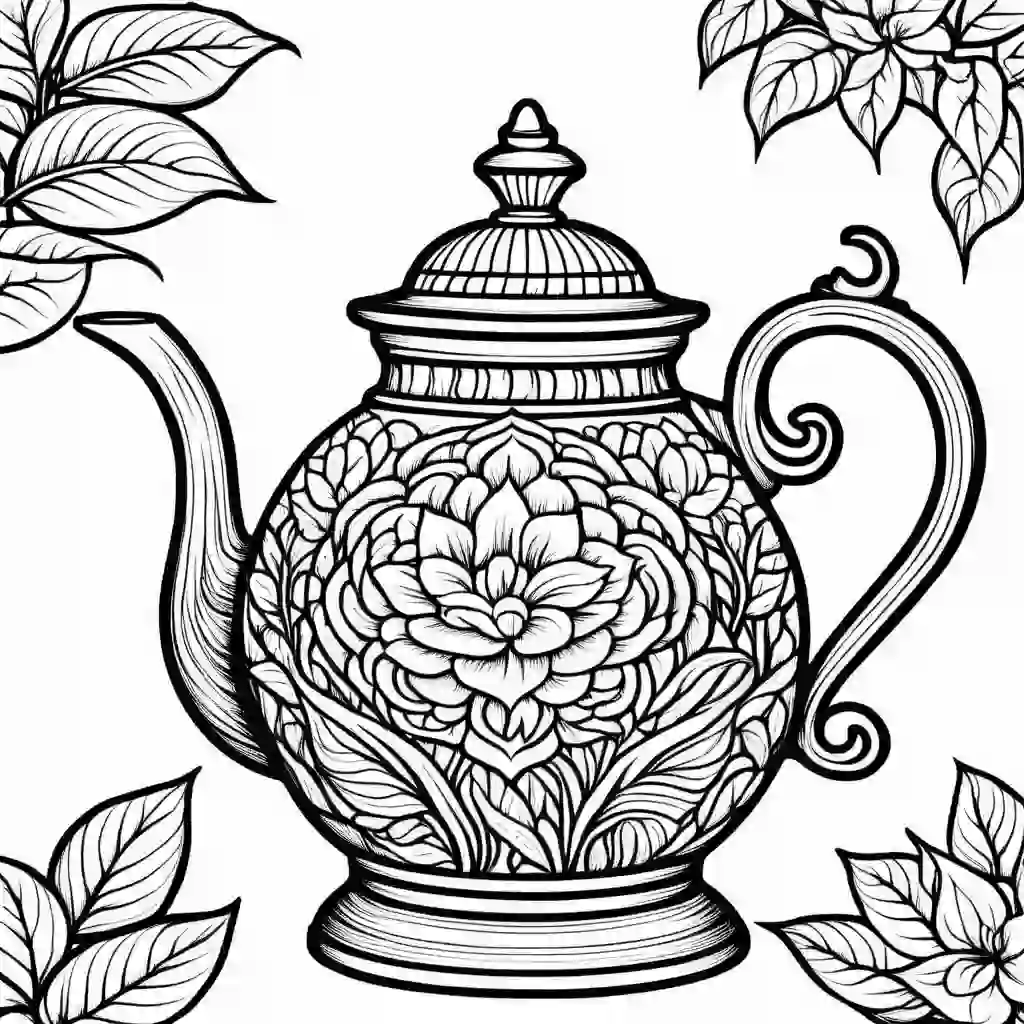 Teapot coloring pages